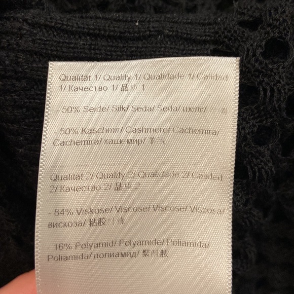 ESCADA Black Sweater with Mesh Arms - Picture 9 of 10